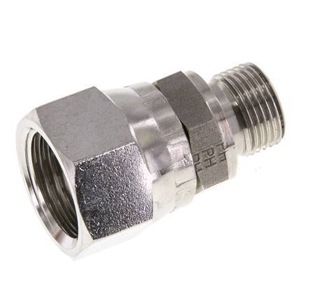Racor Reductor JIC UNF 7/8''-14 Hembra x G3/8'' Macho Ajustable Acero Inoxidable 210bar (2950.5psi)