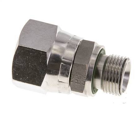 Racor Reductor JIC UNF 7/8''-14 Hembra x G3/8'' Macho Ajustable Acero Inoxidable 210bar (2950.5psi)