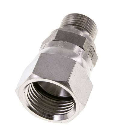 Racor Reductor JIC UNF 7/8''-14 Hembra x G3/8'' Macho Ajustable Acero Inoxidable 210bar (2950.5psi)