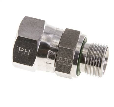 Racor Reductor JIC UNF 3/4''-16 Hembra x G3/8'' Macho Ajustable Acero Inoxidable 275bar (3863.75psi)