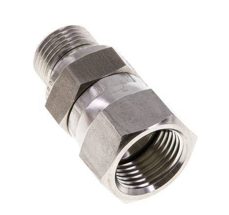 Racor Reductor JIC UNF 3/4''-16 Hembra x G3/8'' Macho Ajustable Acero Inoxidable 275bar (3863.75psi)