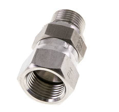 Racor Reductor JIC UNF 3/4''-16 Hembra x G3/8'' Macho Ajustable Acero Inoxidable 275bar (3863.75psi)