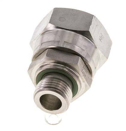 JIC Reducing Nipple UN 1-5/16''-12 Female x G1/2'' Male Adjustable Stainless Steel 170bar (2388.5psi)