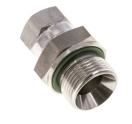 JIC Reducing Nipple UNF 3/4''-16 Female x G3/4'' Male Adjustable Stainless Steel 250bar (3512.5psi)