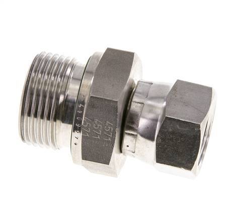 JIC Reducing Nipple UNF 3/4''-16 Female x G3/4'' Male Adjustable Stainless Steel 250bar (3512.5psi)