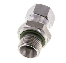 JIC Reducing Nipple UNF 9/16''-18 Female x G3/8'' Male Adjustable Stainless Steel 275bar (3863.75psi)