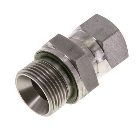 JIC Reducing Nipple UNF 7/8''-14 Female x G3/4'' Male Adjustable Stainless Steel 250bar (3512.5psi)