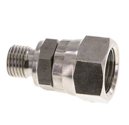JIC Reducing Nipple UNF 3/4''-16 Female x G1/4'' Male Adjustable Stainless Steel 275bar (3863.75psi)