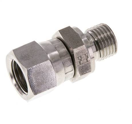 Racor Reductor JIC UNF 9/16''-18 Hembra x G1/4'' Macho Ajustable Acero Inoxidable 275bar (3863.75psi)