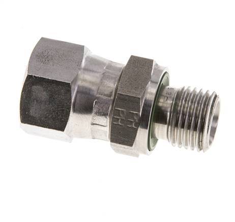 Racor Reductor JIC UNF 9/16''-18 Hembra x G1/4'' Macho Ajustable Acero Inoxidable 275bar (3863.75psi)
