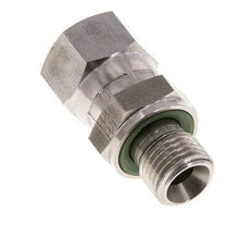 JIC Reducing Nipple UNF 9/16''-18 Female x G1/4'' Male Adjustable Stainless Steel 275bar (3863.75psi)