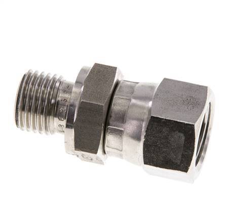 Racor Reductor JIC UNF 9/16''-18 Hembra x G1/4'' Macho Ajustable Acero Inoxidable 275bar (3863.75psi)
