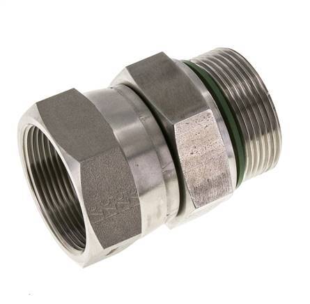Racor Reductor JIC UN 1-7/8''-12 Hembra x G1 1/2'' Macho Ajustable Acero Inoxidable 105bar (1475.25psi)