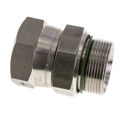 Racor Reductor JIC UN 1-7/8''-12 Hembra x G1 1/2'' Macho Ajustable Acero Inoxidable 105bar (1475.25psi)