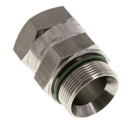 Racor Reductor JIC UN 1-7/8''-12 Hembra x G1 1/2'' Macho Ajustable Acero Inoxidable 105bar (1475.25psi)