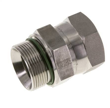 Racor Reductor JIC UN 1-7/8''-12 Hembra x G1 1/2'' Macho Ajustable Acero Inoxidable 105bar (1475.25psi)