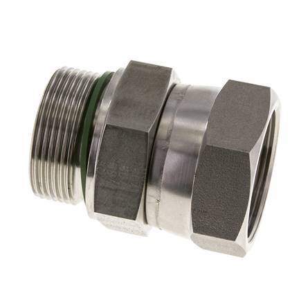 Racor Reductor JIC UN 1-7/8''-12 Hembra x G1 1/2'' Macho Ajustable Acero Inoxidable 105bar (1475.25psi)