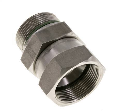 Racor Reductor JIC UN 1-7/8''-12 Hembra x G1 1/2'' Macho Ajustable Acero Inoxidable 105bar (1475.25psi)