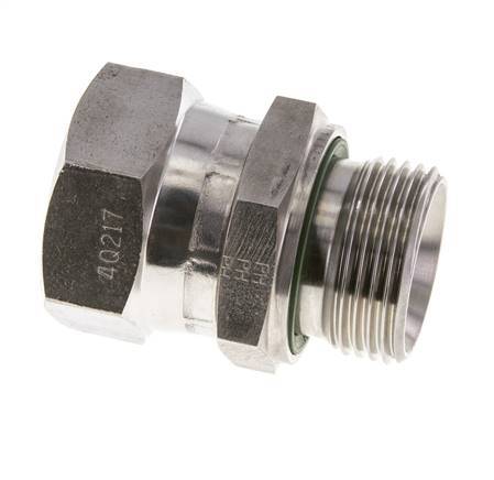 Racor Reductor JIC UN 1-5/16''-12 Hembra x G1'' Macho Ajustable Acero Inoxidable 170bar (2388.5psi)