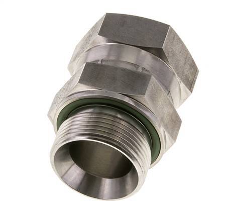 JIC Reducing Nipple UN 1-5/8''-12 Female x G1 1/4'' Male Adjustable Stainless Steel 140bar (1967.0psi)