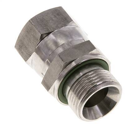 Racor Reductor JIC UN 1-1/16''-12 Hembra x G3/4'' Macho Ajustable Acero Inoxidable 210bar (2950.5psi)