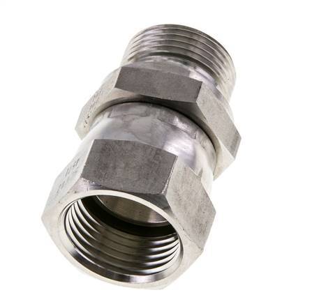 Racor Reductor JIC UN 1-1/16''-12 Hembra x G3/4'' Macho Ajustable Acero Inoxidable 210bar (2950.5psi)