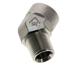 Racor en ángulo de 45 grados 3/4'' NPT macho x hembra Acero 170bar (2388,5psi)
