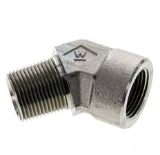 Racor en ángulo de 45 grados 3/4'' NPT macho x hembra Acero 170bar (2388,5psi)