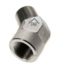 Racor en ángulo de 45 grados 3/4'' NPT macho x hembra Acero 170bar (2388,5psi)