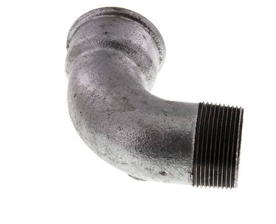 90deg Angled Fitting 1 1/2'' Male R x Female Rp Short Cast Iron 25bar (351.25psi)
