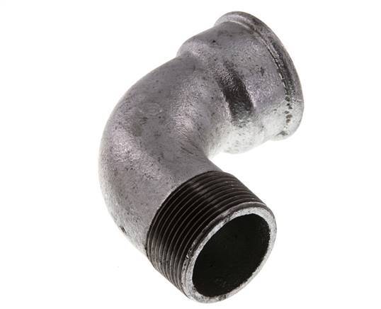 90deg Angled Fitting 1 1/2'' Male R x Female Rp Short Cast Iron 25bar (351.25psi)