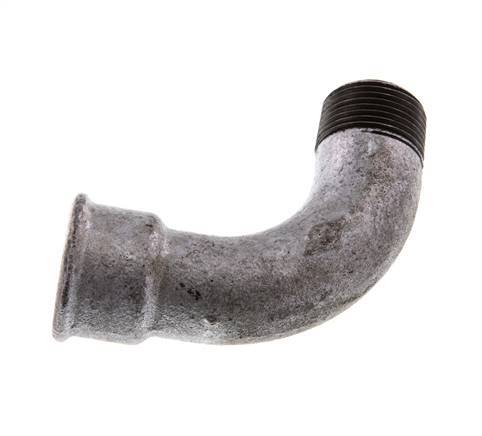 90deg Angled Fitting 3/4'' Male R x Female Rp Long Cast Iron 25bar (351.25psi) [2 Pieces]