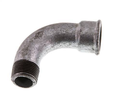 90deg Angled Fitting 3/4'' Male R x Female Rp Long Cast Iron 25bar (351.25psi) [2 Pieces]