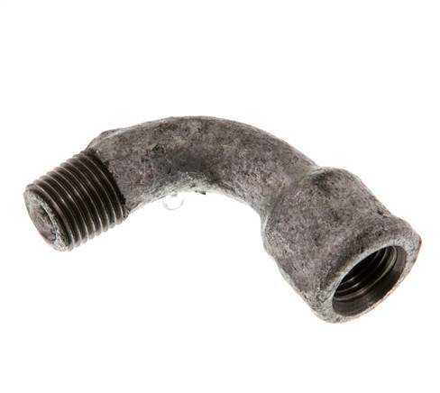 90deg Angled Fitting 1/4'' Male R x Female Rp Long Cast Iron 25bar (351.25psi) [2 Pieces]