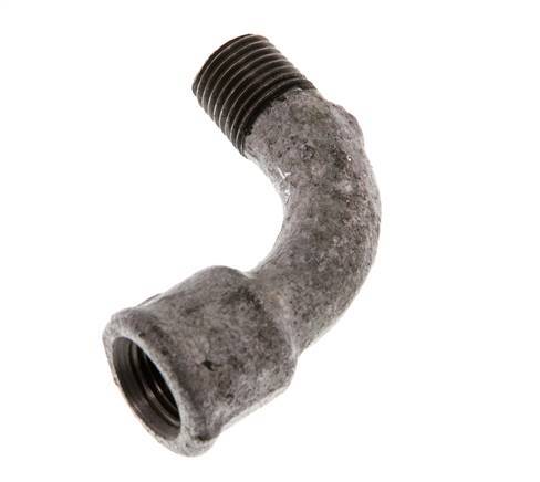 90deg Angled Fitting 1/4'' Male R x Female Rp Long Cast Iron 25bar (351.25psi) [2 Pieces]