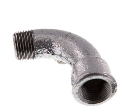 90deg Angled Fitting 1/2'' Male R x Female Rp Long Cast Iron 25bar (351.25psi) [2 Pieces]