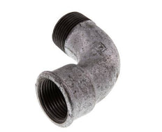 Racor acodado de 90 grados 1'' macho R x hembra Rp corto hierro fundido 25bar (351.25psi)