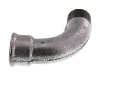 Racor acodado de 90 grados 1'' macho R x hembra Rp hierro fundido largo 25bar (351.25psi)