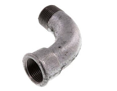 Racor acodado de 90 grados 1'' macho R x hembra Rp hierro fundido largo 25bar (351.25psi)