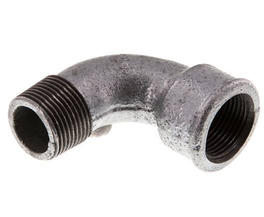 90deg Angled Fitting 3/4'' Male R x Female Rp Short Cast Iron 25bar (351.25psi) [2 Pieces]