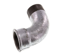 Racor acodado de 90 grados 2'' macho R x hembra Rp corto hierro fundido 25bar (351.25psi)