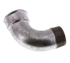 Racor acodado de 90 grados 2'' macho R x hembra Rp corto hierro fundido 25bar (351.25psi)