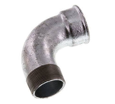 Racor acodado de 90 grados 2'' macho R x hembra Rp corto hierro fundido 25bar (351.25psi)