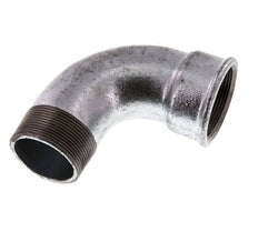 Racor acodado de 90 grados 2'' macho R x hembra Rp corto hierro fundido 25bar (351.25psi)