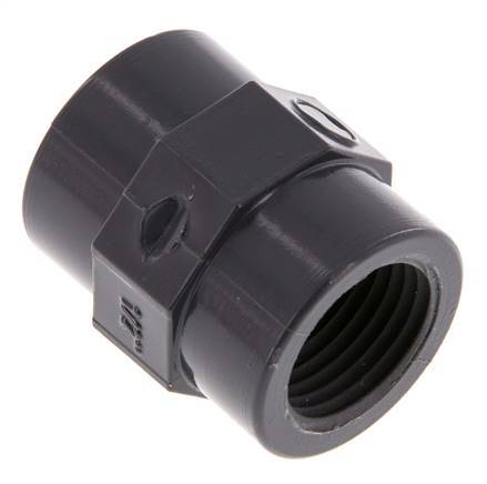 Socket Rp1/2'' Female PVC-U 16bar (224.8psi) EN 1452-3 [5 Pieces]