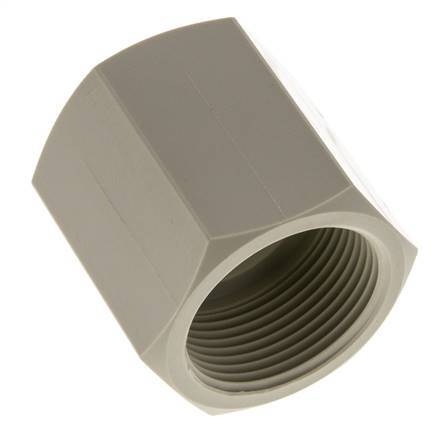 Socket G1 1/4'' Female Polypropylene (pp) 10bar (140.5psi) FDA 50mm Hex