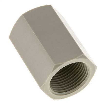 Socket G3/4'' Female Polypropylene (pp) 10bar (140.5psi) FDA 32mm Hex