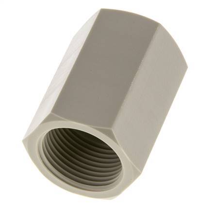 Socket G3/4'' Female Polypropylene (pp) 10bar (140.5psi) FDA 32mm Hex