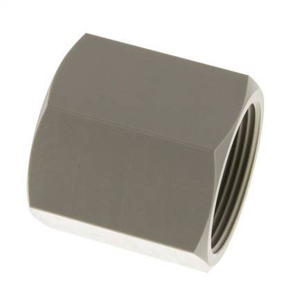 Enchufe G1 1/2'' Hembra Polipropileno (pp) 10bar (140.5psi) FDA 55mm Hex.