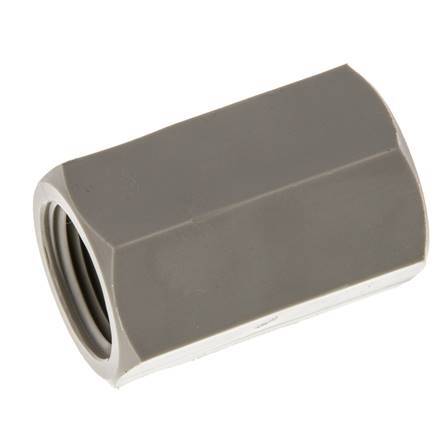 Enchufe G3/8'' Hembra Polipropileno (pp) 10bar (140.5psi) FDA 22mm Hex.